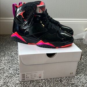 Jordan Kids' Black and Pink Sneakers